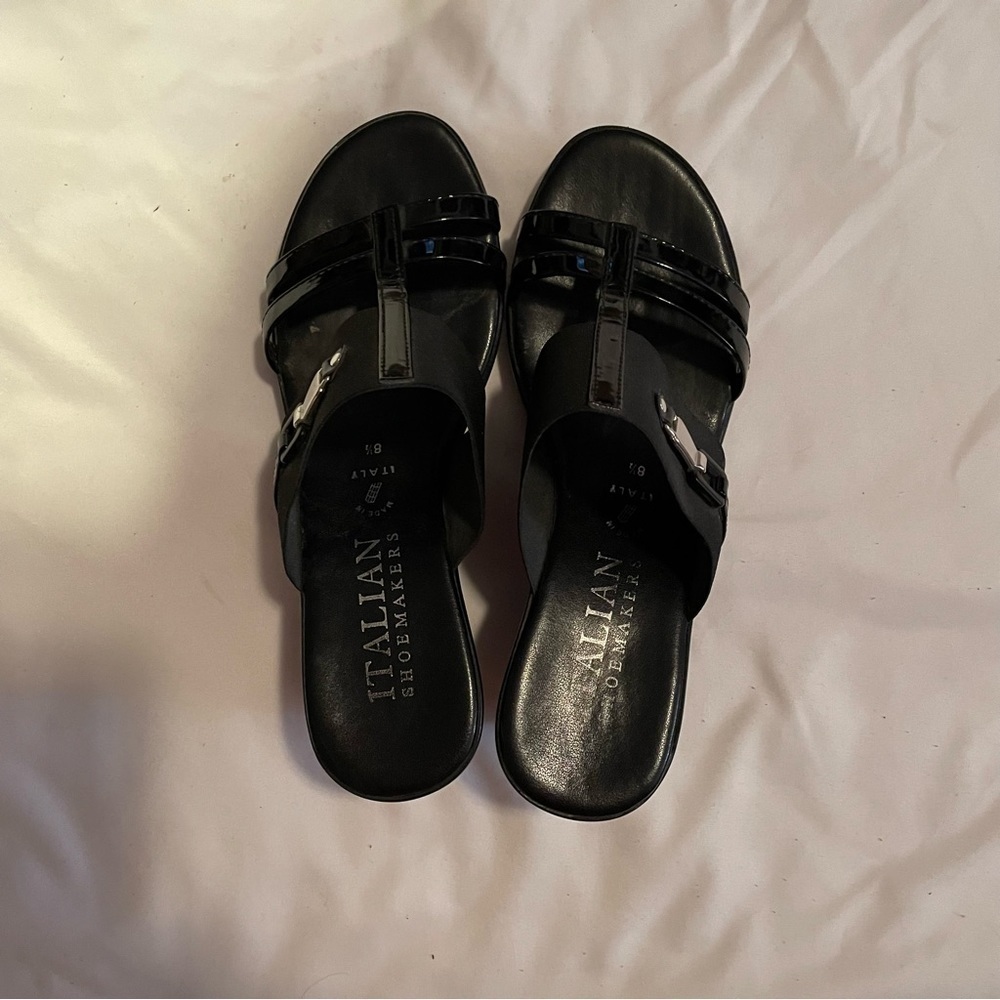 Italian Shoemaker Slip-On Shoes Black Size 8.5